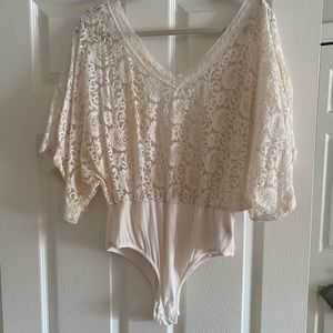 White lace bodysuit